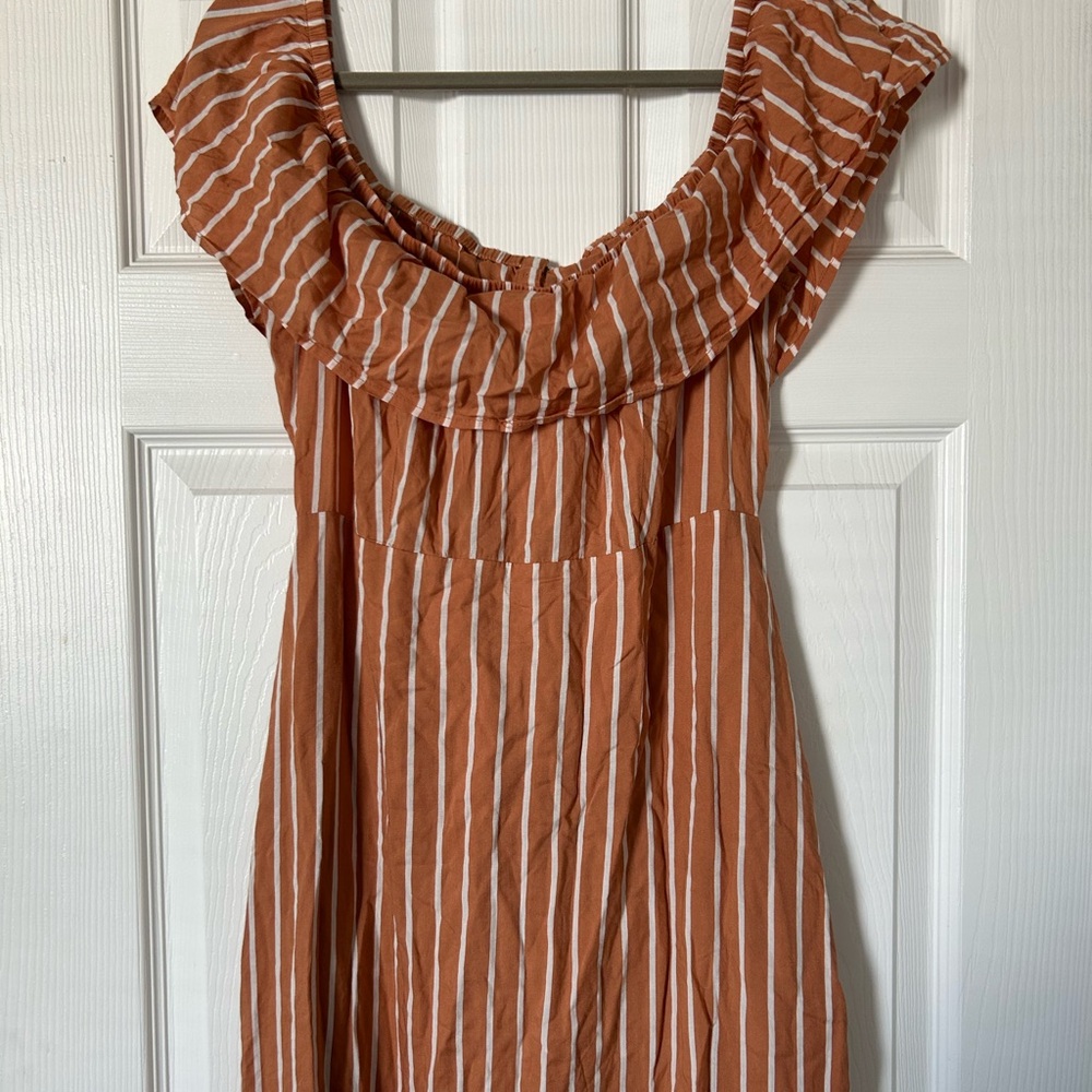 Amuse Society Rust and White Striped Maxi Dress - Picture 5 of 5
